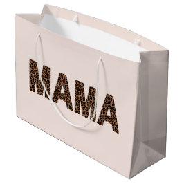 Sacola Para Presentes Grande Saco de presente 'Mama' com estampa de leopardo em