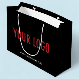 Sacola Para Presentes Grande Saco de Presente Preto Personalizado com Logotipo