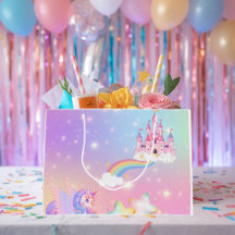 Saco de Presente Princesa Unicórnio Pastel