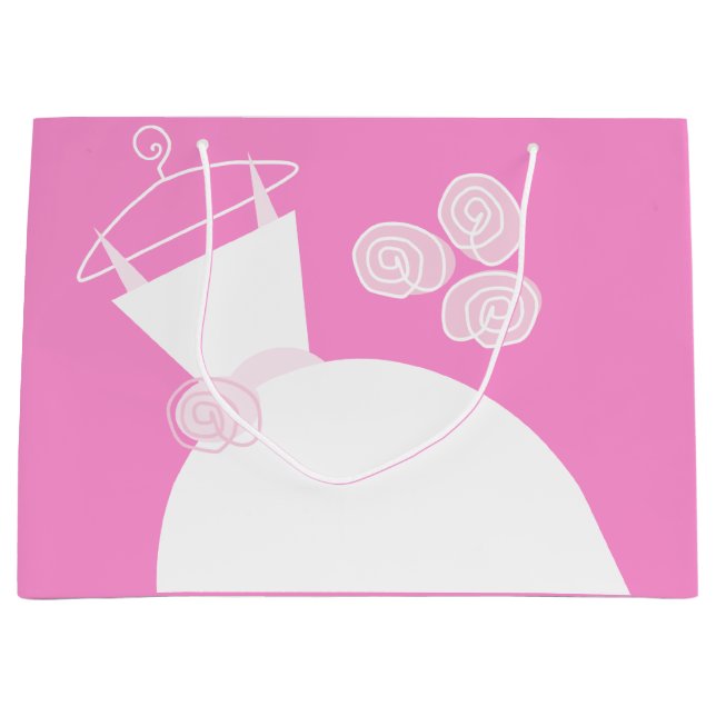 Sacola Para Presentes Grande Saco de presente Rosa de Casamento grande (Frente)