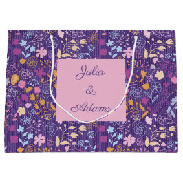 Sacola Para Presentes Grande Saco de Presente Rosa & Pétalas