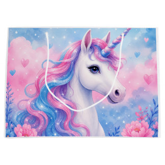 Sacola Para Presentes Grande Saco de Presente Unicórnio Sonhador