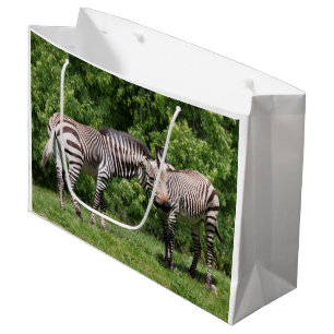 Sacola Para Presentes Grande Saco de Presente Zebras Apaixonadas