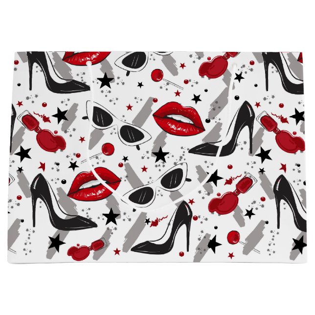 Sacola Para Presentes Grande Saco de presentes da beleza da moda (Frente)