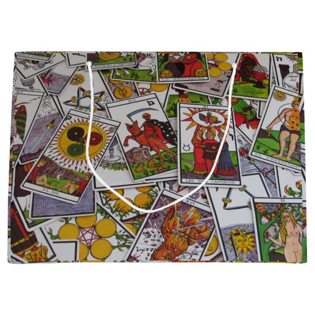 Sacola Para Presentes Grande saco de presentes de cartões tarados (Frente)