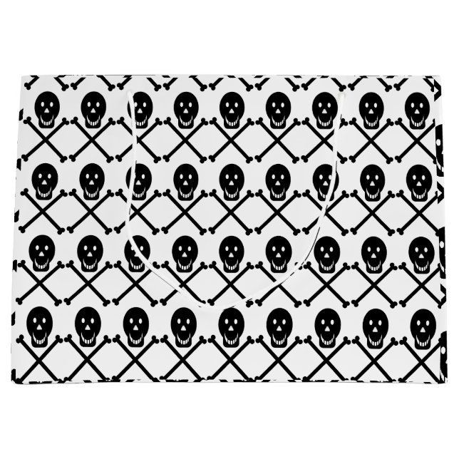 Sacola Para Presentes Grande saco de presentes de crânios felizes (Frente)