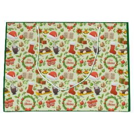 Sacola Para Presentes Grande Saco de presentes de padrão natalino