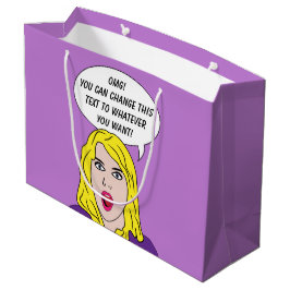 Sacola Para Presentes Grande Saco de presentes personalizado da RETRO MULHER