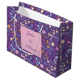 Sacola Para Presentes Grande Saco de Presentes Rose & Petals