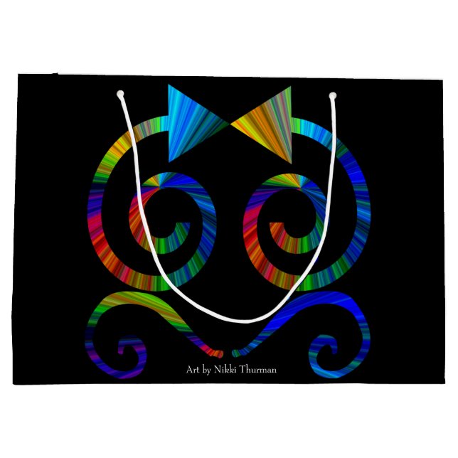 Sacola Para Presentes Grande Saco do presente da arte abstracta (Verso)