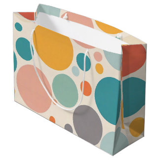 Sacola Para Presentes Grande Saco do presente da Bolinhas de cor do Pastel