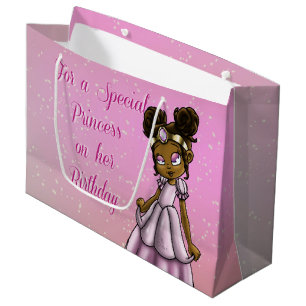 Sacola Para Presentes Grande Saco do presente de aniversário da princesa Seren