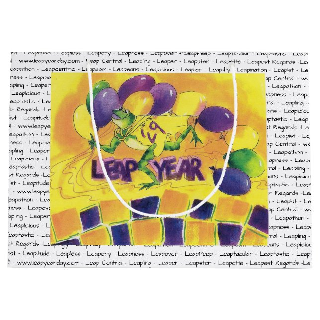 Sacola Para Presentes Grande Saco do presente de aniversário do dia do ano de (Frente)