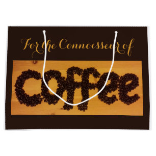 Sacola Para Presentes Grande Saco do presente do amante do café por RoseWrites