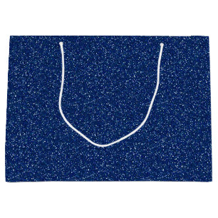 Sacola Para Presentes Grande Saco do presente do brilho azul escuro da faísca