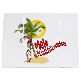 Sacola Para Presentes Grande Saco do presente do Natal de Hula Mele Kalikimaka
