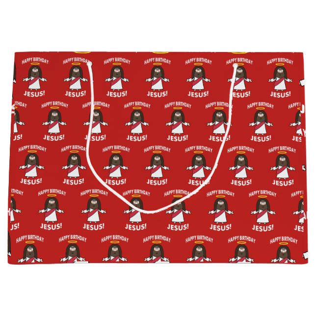 Sacola Para Presentes Grande Saco do presente do Natal do Xmas de Jesus do (Frente)