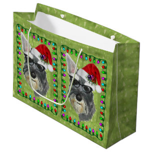 Sacola Para Presentes Grande Saco do presente do Natal grande -- Schnauzer