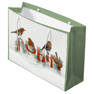 Sacola Para Presentes Grande Saco do presente dos robins