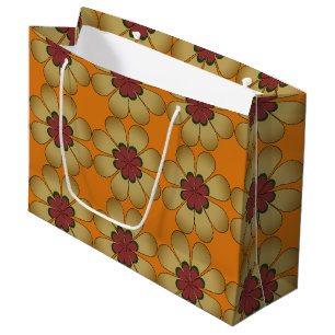 Sacola Para Presentes Grande Saco do Presente - Estilizações em Laranja