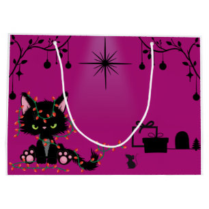 Sacola Para Presentes Grande Saco do presente - Tema do gato - Gatito