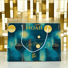 Sacola Para Presentes Grande Saco Geométrico Grande de Breeze e Amarelo