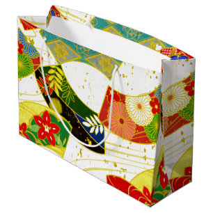 Sacola Para Presentes Grande saco japonês do presente do teste padrão