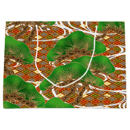 Sacola Para Presentes Grande Saco japonês do presente do teste padrão do