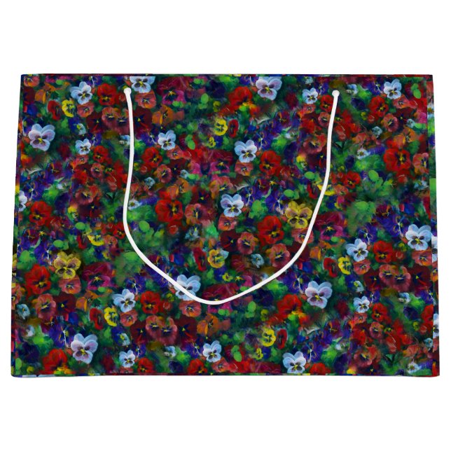 Sacola Para Presentes Grande Saco Pansy Gift (vermelho) (Frente)