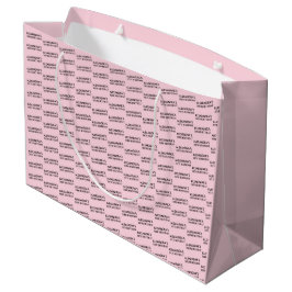 Sacola Para Presentes Grande Sacol de Presente Rosa Bege com Nome para 30º Aniv