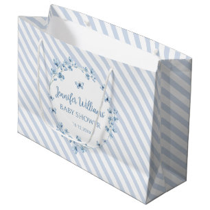 Sacola Para Presentes Grande Sacos de presente de chá de bebê borboleta azul