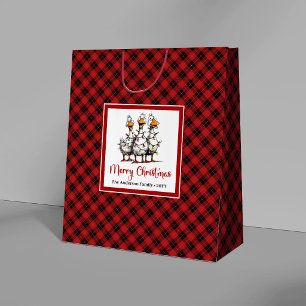 Sacola Para Presentes Grande Sacos de Presente de Gansos Engraçados e Excêntric