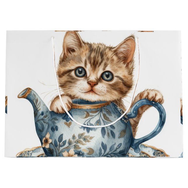 Sacola Para Presentes Grande Sacos de presentes decorativos para gatos (Frente)