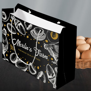 Sacola Para Presentes Grande Sacos Ilustrativos para Negócios de Carne de Frang