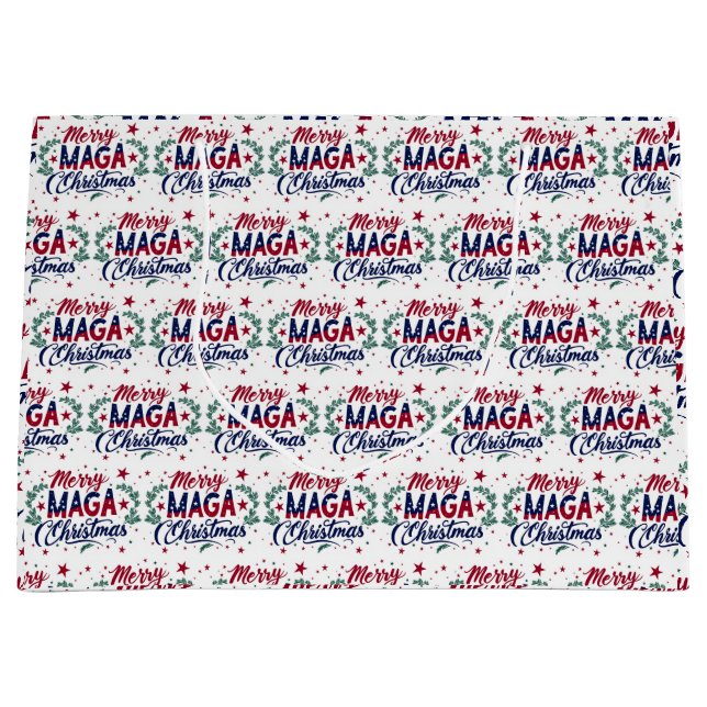 Sacola Para Presentes Grande Sacos para presentes de Natal da feliz Maga (Frente)