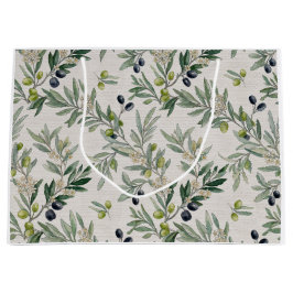 Sacola Para Presentes Grande Sage Green Watercolor French Country Olive