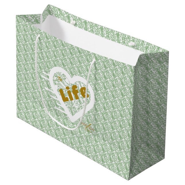 Sacola Para Presentes Grande Sage Life Large Gift Bag, poeta Adiela Akoo (Frente inclinada)