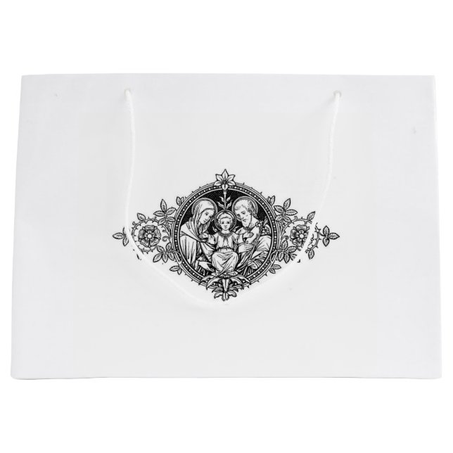 Sacola Para Presentes Grande Sagrada Família Presente Bag (Frente)