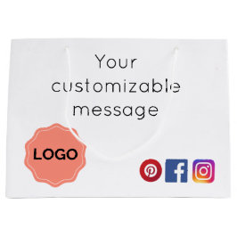 Sacola Para Presentes Grande Salão ou spa personalizável