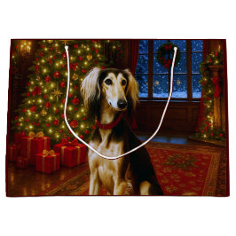 Sacola Para Presentes Grande Saluki Holiday 