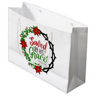 Sacola Para Presentes Grande Salvo por Sua Graça Terra de Natal