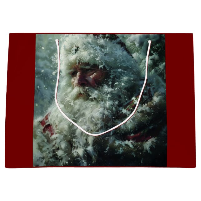 Sacola Para Presentes Grande Santa (Frente)