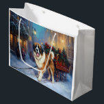 Sacola Para Presentes Grande Santo Bernard Christmas Fesason Season<br><div class="desc">Prepare-se para celebrar o feriado com o nosso charmoso Design cênico de Natal do Cão! Este delicioso produto apresenta adoráveis companheiros caninos rodando em meio a uma terra maravilhosa do inverno, adornada com luzes cintilantes, holly, e ornamentos festivos. Seu coração derreterá enquanto você testemunha cachorros vestidos com chapéus de Papai...</div>