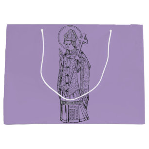 Sacola Para Presentes Grande Santo Deiniol Abade e Bispo