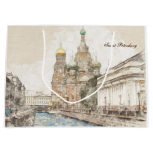 Sacola Para Presentes Grande Santo-Petersburgo, Rússia