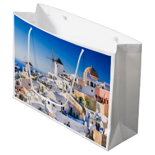 Sacola Para Presentes Grande Santorini