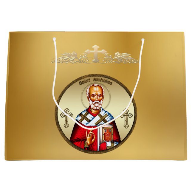 Sacola Para Presentes Grande São Nicolau (Frente)