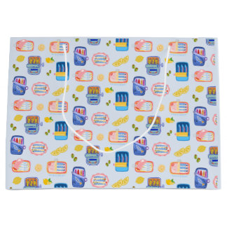 Sacola Para Presentes Grande Sardines and Lemons