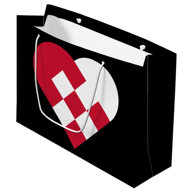 Sacola Para Presentes Grande Scandinavian Yule Heart Gift Bag - Grande (Frente inclinada)