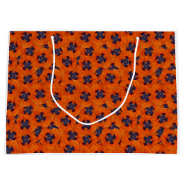 Sacola Para Presentes Grande Scarlet Orange Poppy Sem Costura